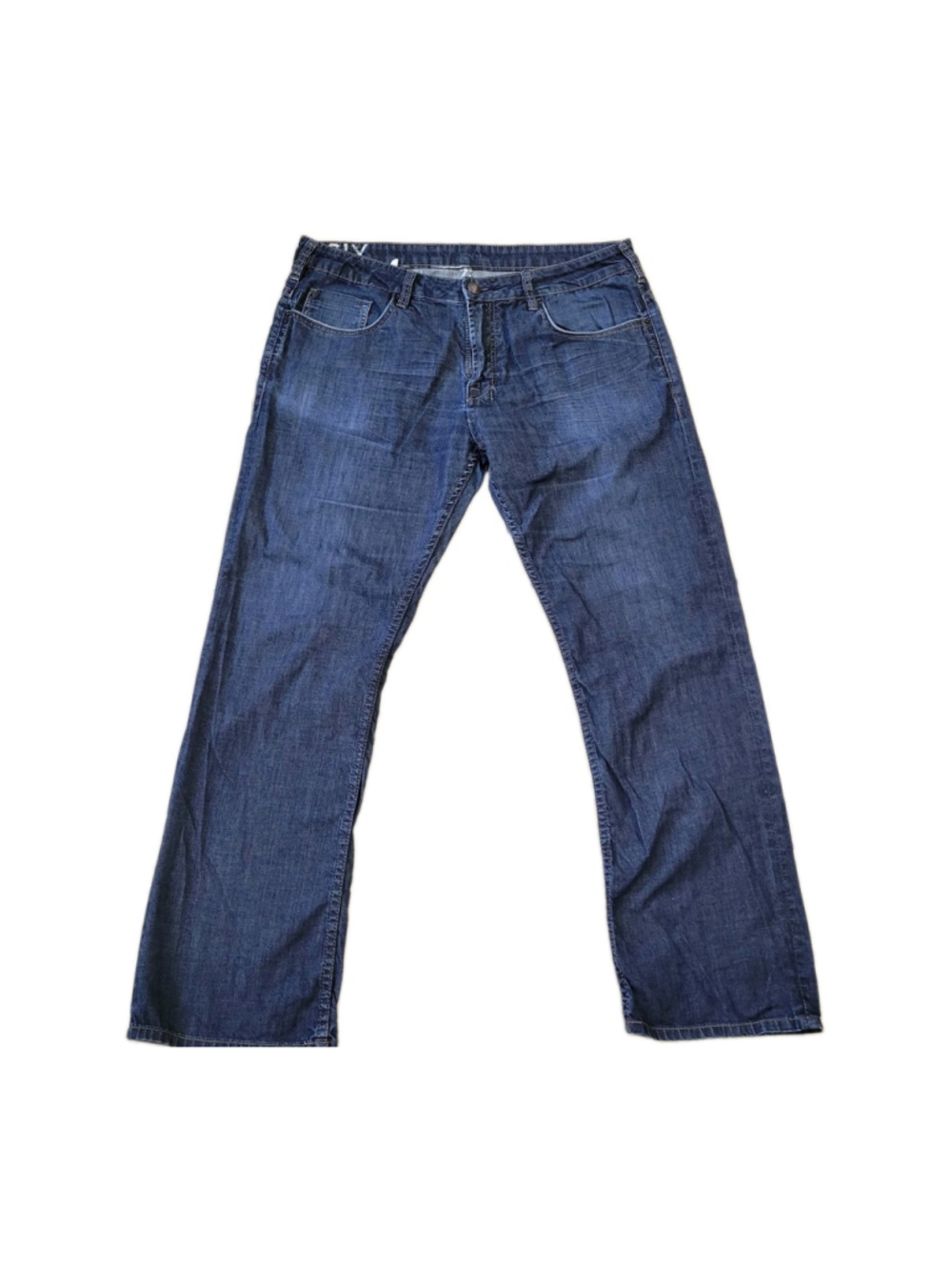 Buffalo David Bitton Straight Six Jeans 36/30 Blue Stretch Button Fly Straight - Picture 3 of 10